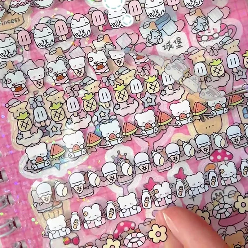 Decorative Sticker Book for Scrapbooking and Journaling - Kawaii Washi Paper Supplies