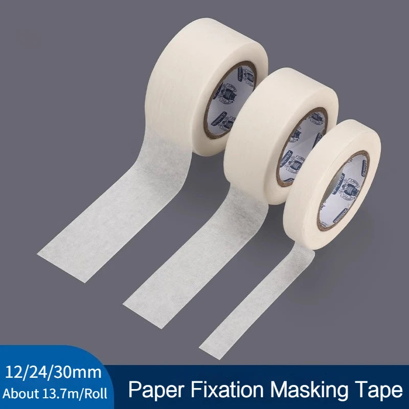 Watercolor Masking Washi Tape for Art & Painting - 12/24/30mm Wide, Reusable