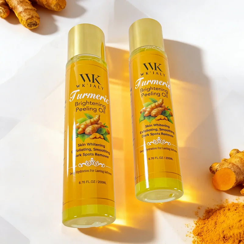 Turmeric Brightening Peeling Oil for All Skin Types - 200ml Natural Exfoliator
