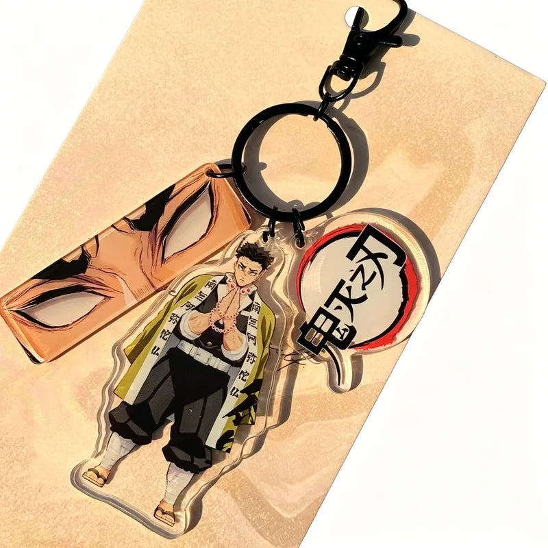 Anime Character Keychain Set - Demon Slayer Acrylic Bag Charm & Decor