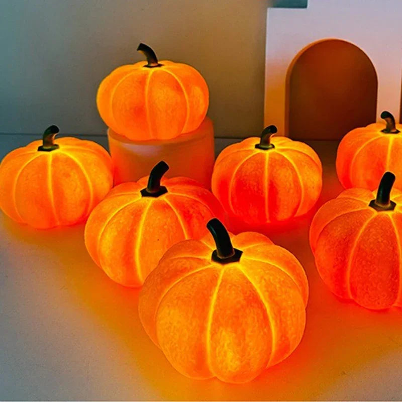 Halloween Pumpkin LED Night Light Battery Powered Kids Bedroom Decor