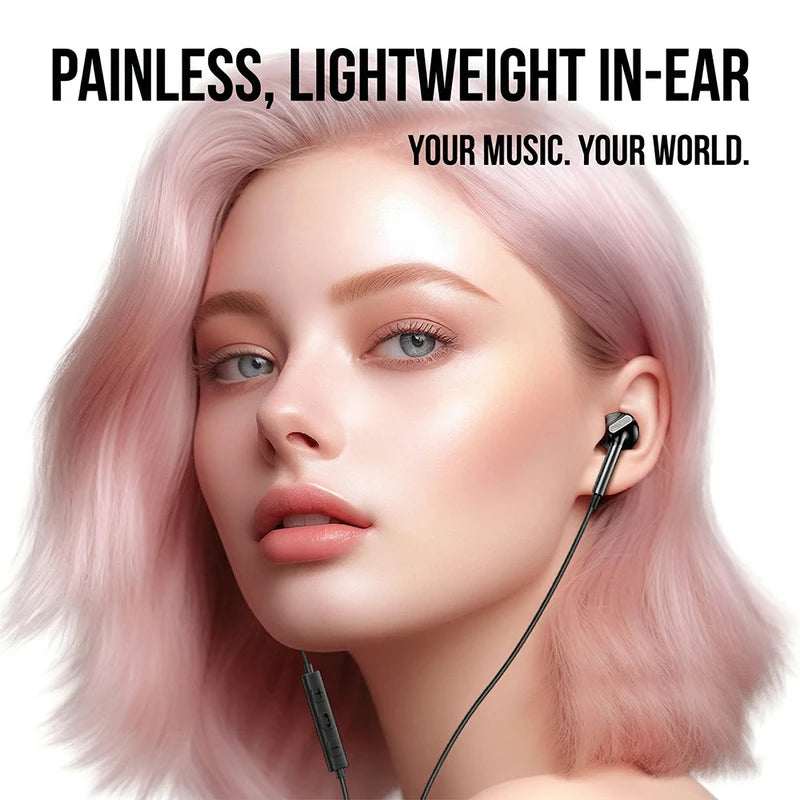 Wired Earphones for Samsung Galaxy with HiFi Sound & Mic - Type C & 3.5mm