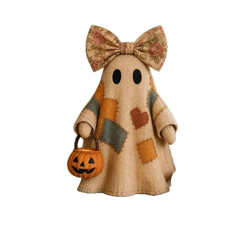 Halloween Ghost Patchwork Ornament Small Holiday Decor Gift