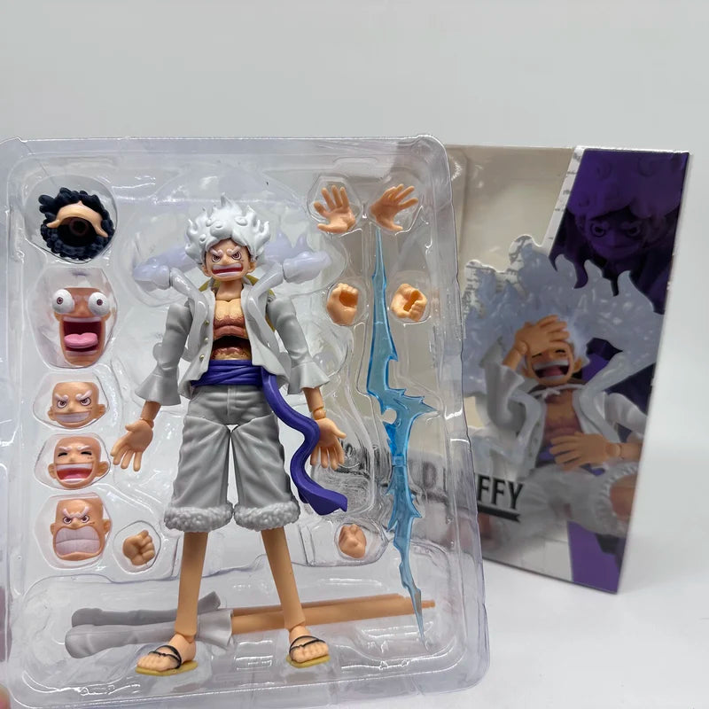 One Piece Luffy Gear 5 Nika Form Action Figure - Anime Collectible Doll
