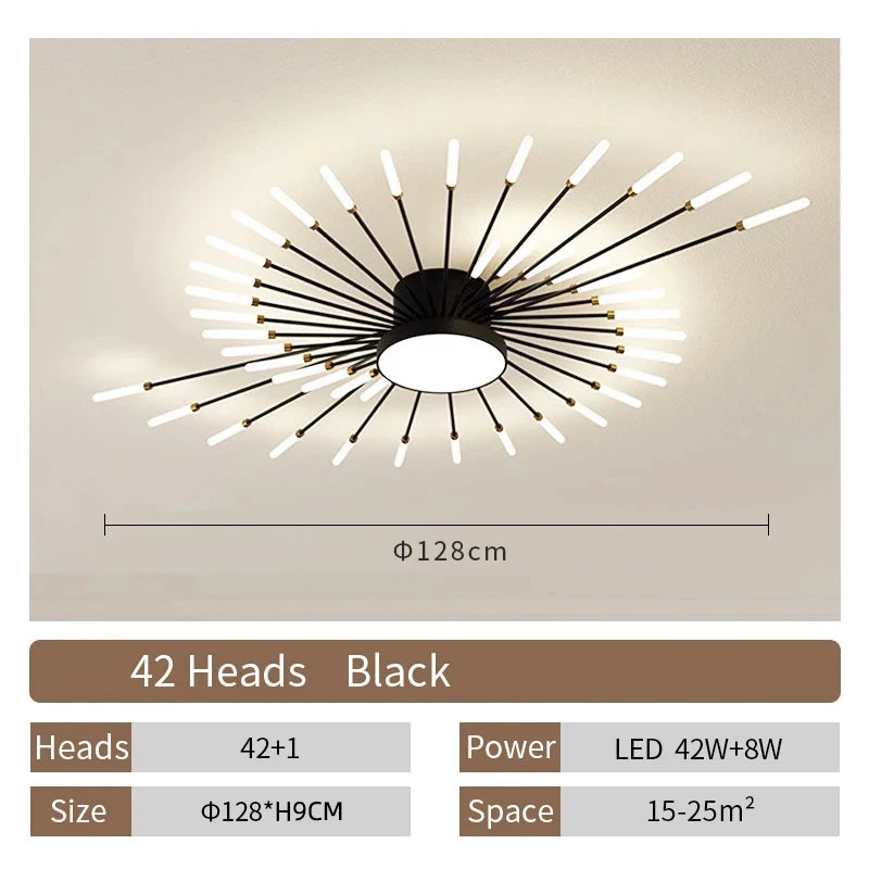 Creative Fan-Shaped LED Ceiling Lamp Modern Interior Lighting Pendant Light