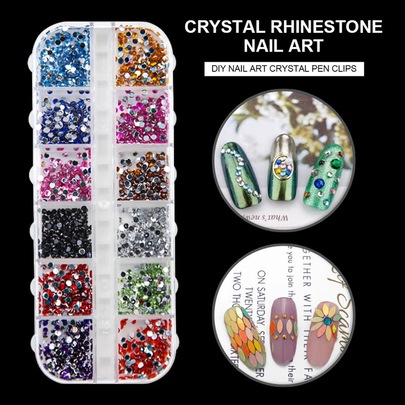 Professional Manicure Set with Acrylic & Glitter Powders Nail Kit with Liquid and Crystal Decor