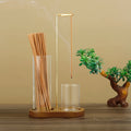 2-in-1 Glass Incense Holder for Sticks with Ash Catcher and Organizer