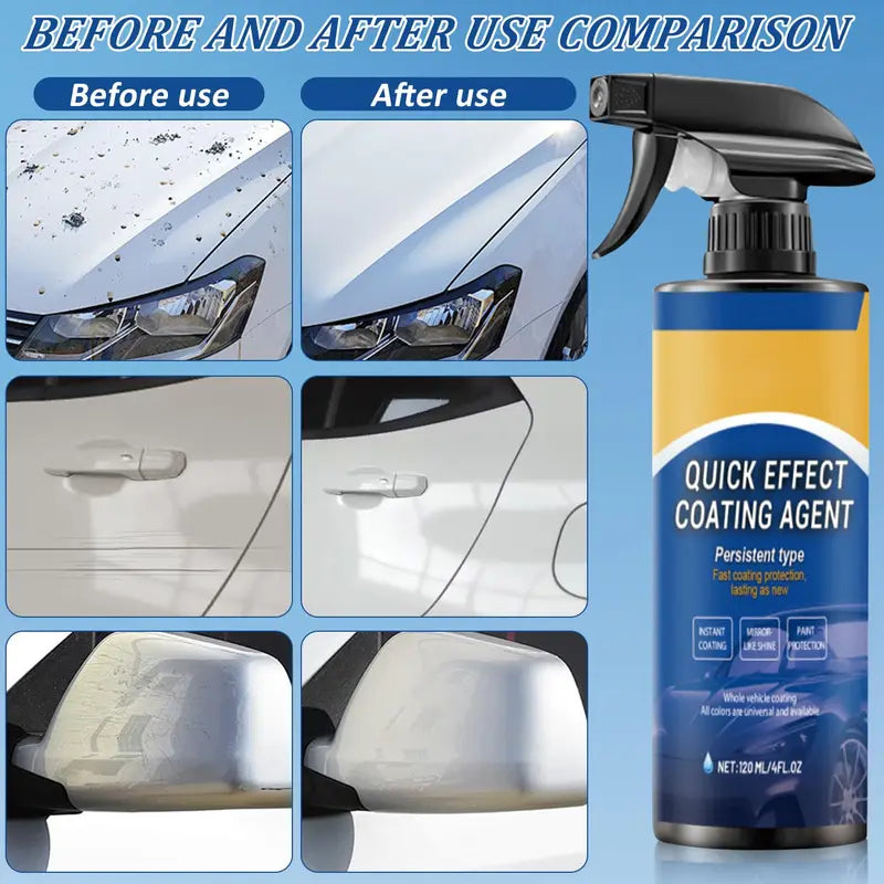 Car Coating Spray 1/2pcs Waterless Quick Wax Scratch Remover Protectant