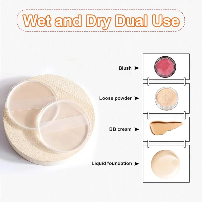 Silicone Makeup Puff Set - Reusable Soft Beauty Sponges for Liquid & Cream Foundations