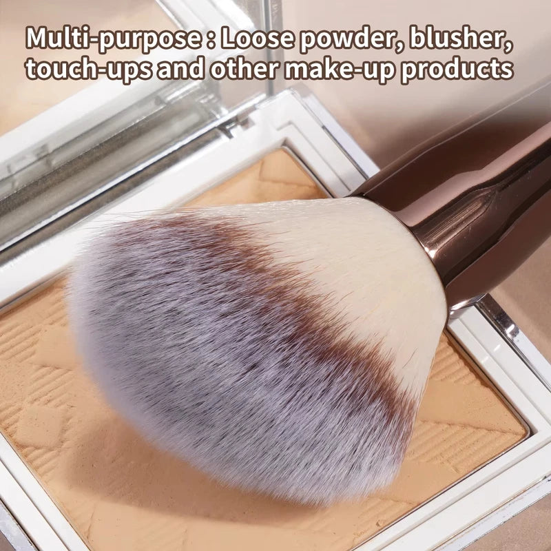 Double Ended Contour Makeup Brush for Foundation, Powder & Blush - Soft Dense Bristles