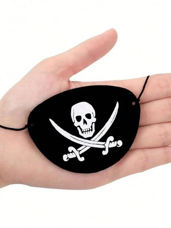 Pirate Eye Patches Skeleton Eye Mask Felt Set for Halloween & Parties