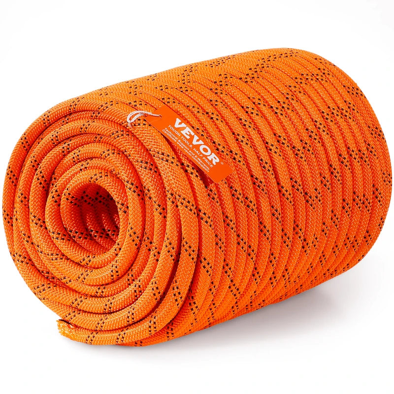 Heavy-Duty Dual-Weave Polyester Rope 220ft for Climbing, Rescue & Outdoor Use