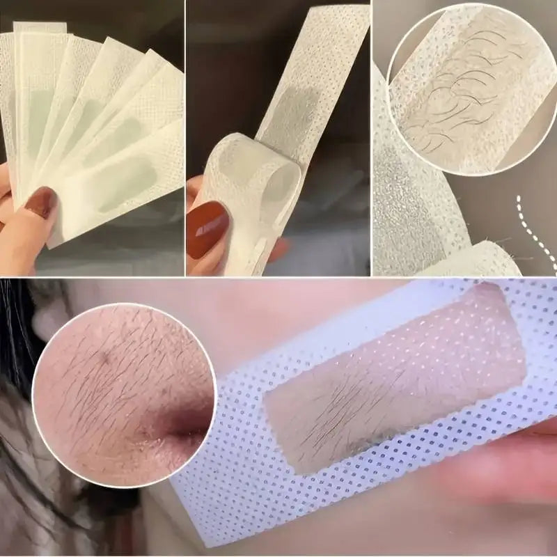 Painless Fast Hair Removal Wax Strips for Face & Body - Multiple Colors