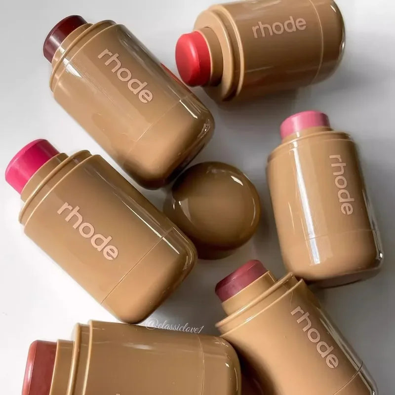 Hydrating Lip & Cheek Stick - Natural Powder Blush & Lip Color for Easy Application