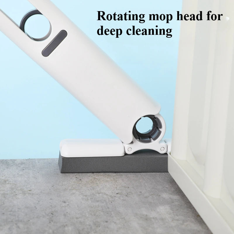 Mini Handheld Folding Mop with Self-Squeezing Sponge for Home Cleaning