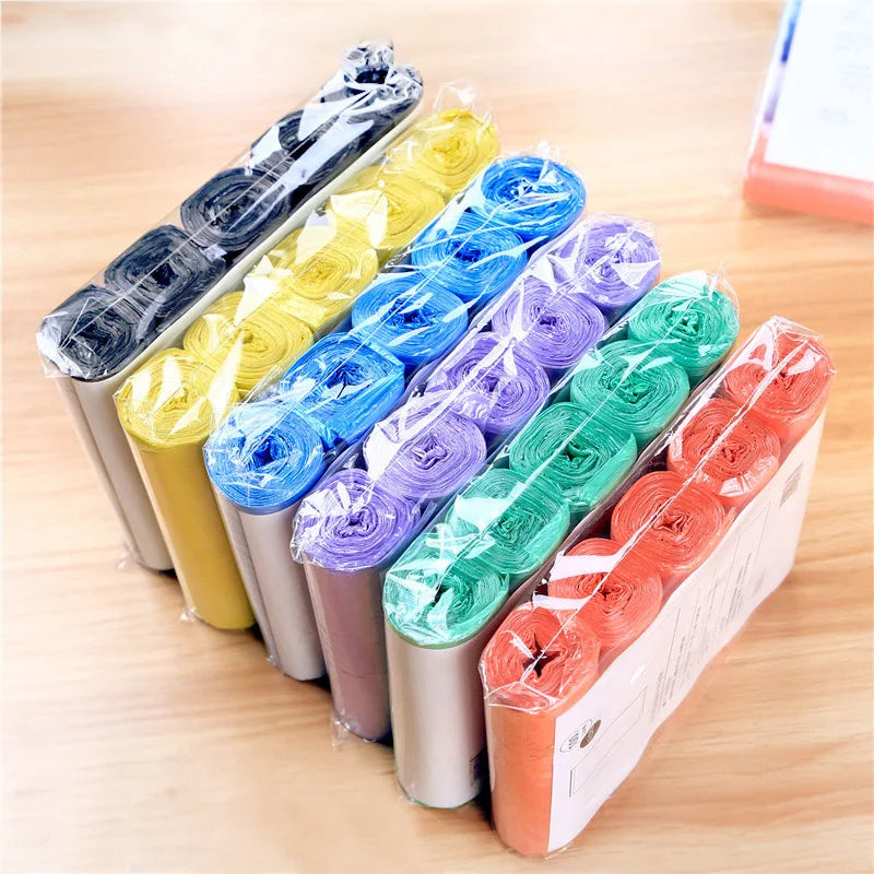 Disposable Garbage Bags Roll Pack - Durable Plastic Waste Liners for Kitchen & Home