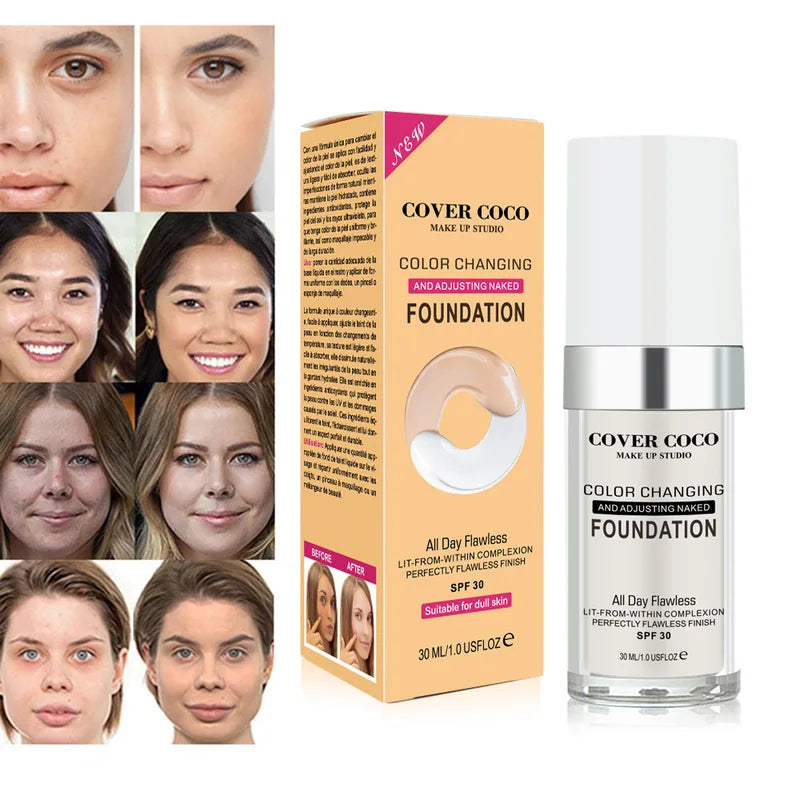 Long Lasting Liquid Concealer Foundation Moisturizing Skin Tone Makeup