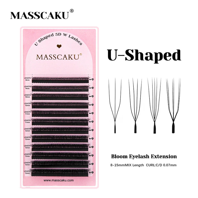 Eyelash Extensions Premade Fan U Shape 3D/4D/5D/6D 0.07mm Thickness for Eye Makeup