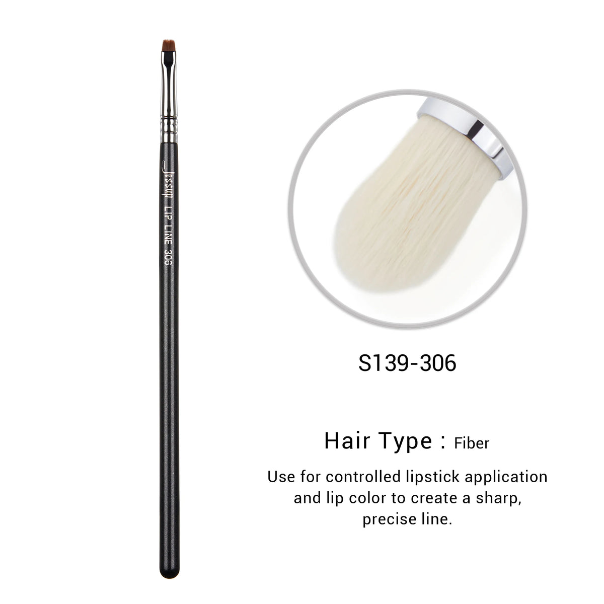 Jessup Lip Brush - Professional Small Lip Contour & Lipstick Application Tool