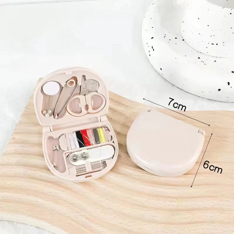 Portable Sewing Kit with Needles, Threads, Buttons & Scissors - Compact & Travel-Friendly