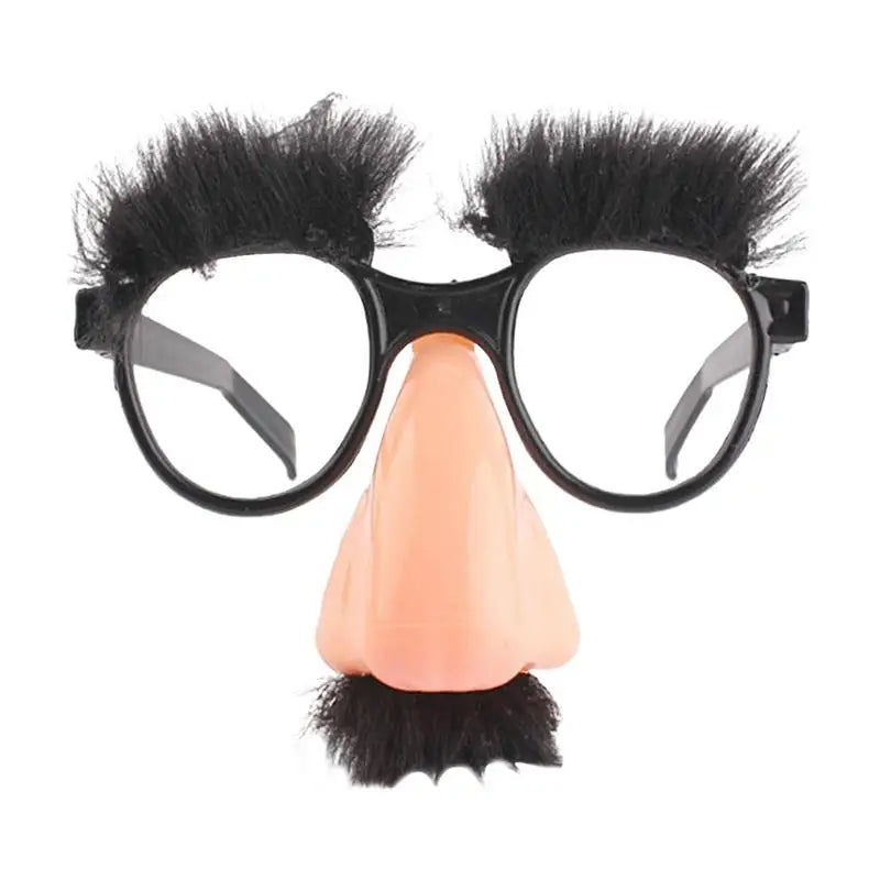 Funny Disguise Party Glasses with Big Nose Mustache & Eyebrows - Novelty Photo Props