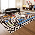 Large Geometric Pattern Area Rug - Modern Home Decor Carpet for Living Room & Bedroom
