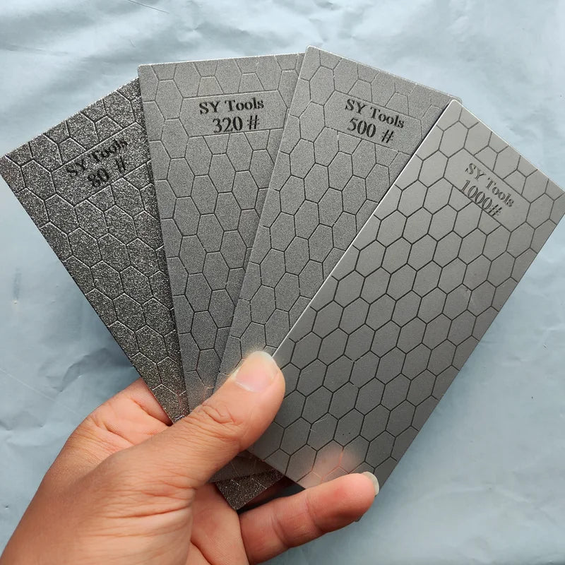 Diamond Honeycomb Pattern Knife Sharpening Stone Set - Fast & Precise Kitchen Tool