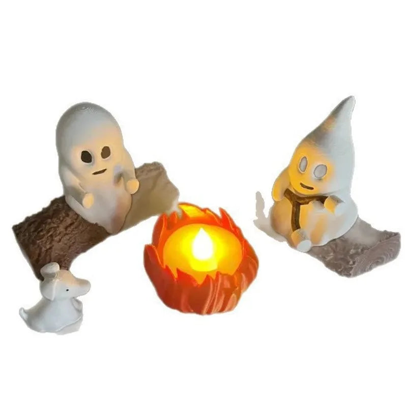 Halloween Ghost Campfire Decor Set Outdoor Haunted House Props Spooky Scene