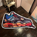 Modern Graffiti Door Cover with Handprint Non-Slip Carpet Welcome Mat - Multiple Sizes