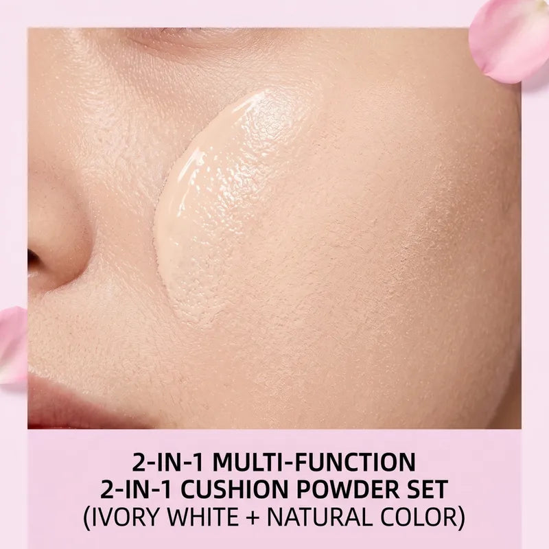 Long Lasting Oil Control Cushion Foundation with Buildable Coverage – Natural Finish, Lightweight & Portable
