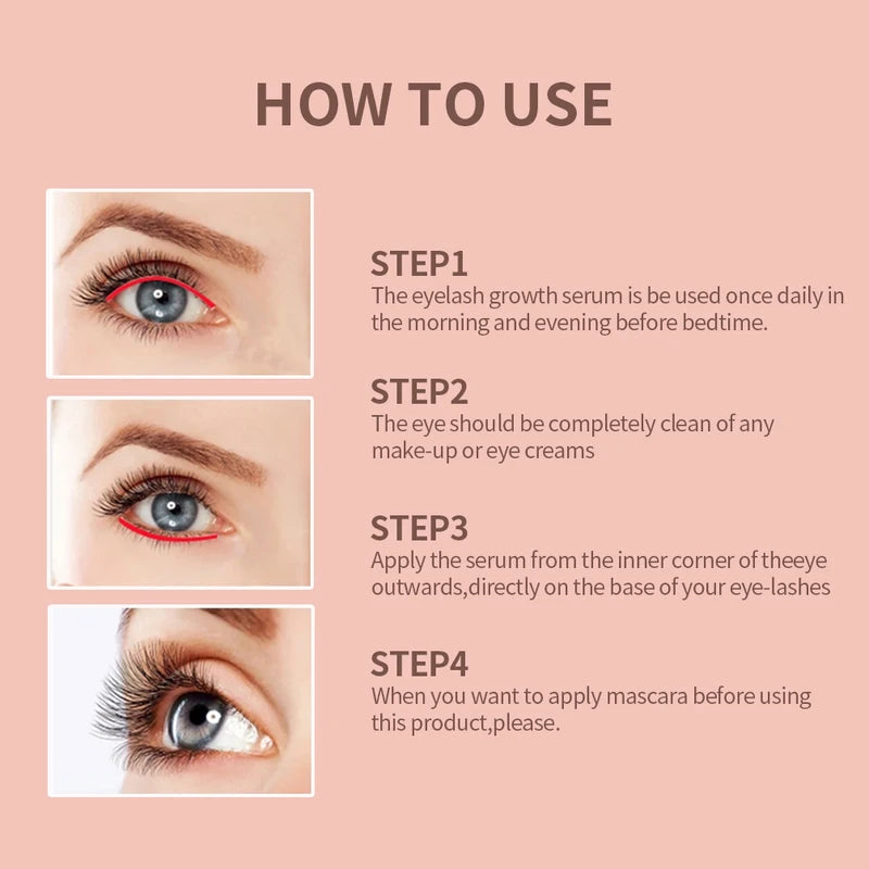 Natural Eyelash & Eyebrow Growth Serum - Thicker, Longer, Fuller Lashes & Brows