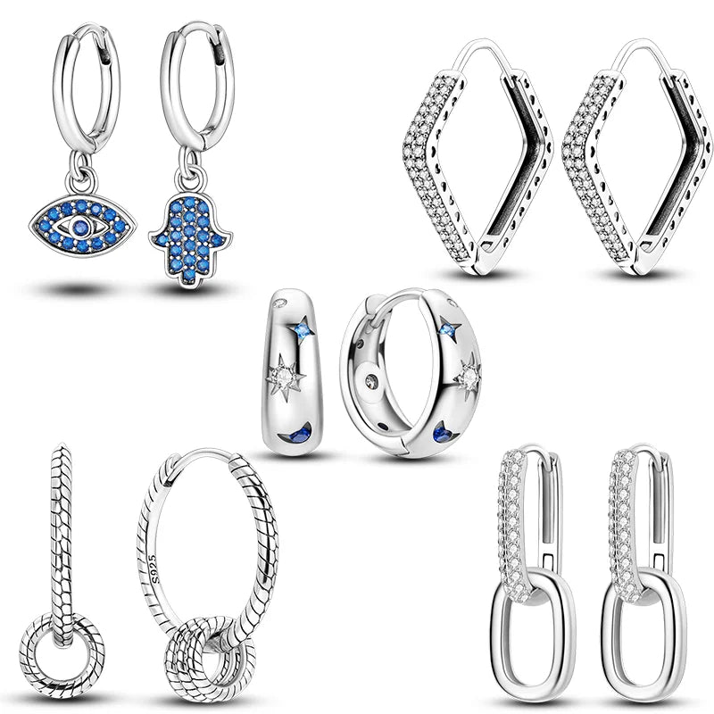 Sterling Silver Heart Earrings for Women & Girls - Hoop & Stud Jewelry Gift