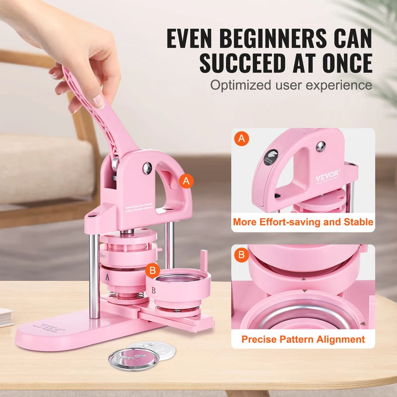 3-in-1 Button Maker Machine with Panda Magic Book - Badge & Gift Craft Kit