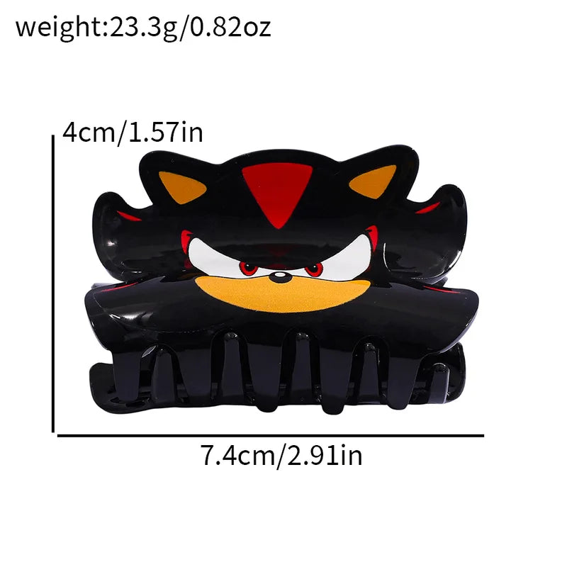 Anime Black Hedgehog Hair Clip Claw Hair Accessory for Girls
