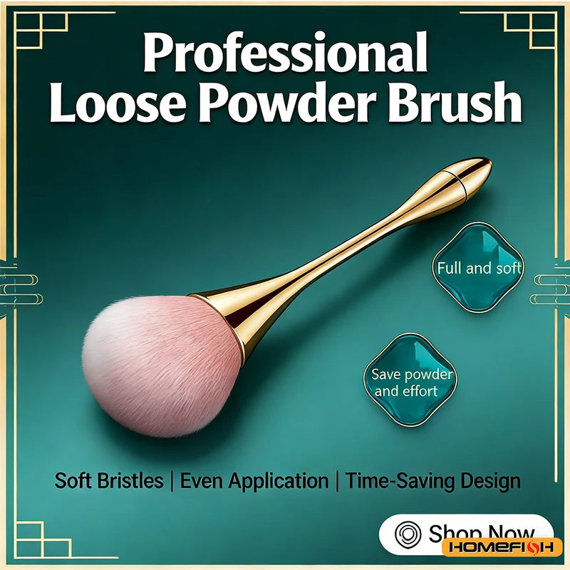 Small Fluffy Powder Brush for Blush & Setting Powder - Waist Design Beauty Tool