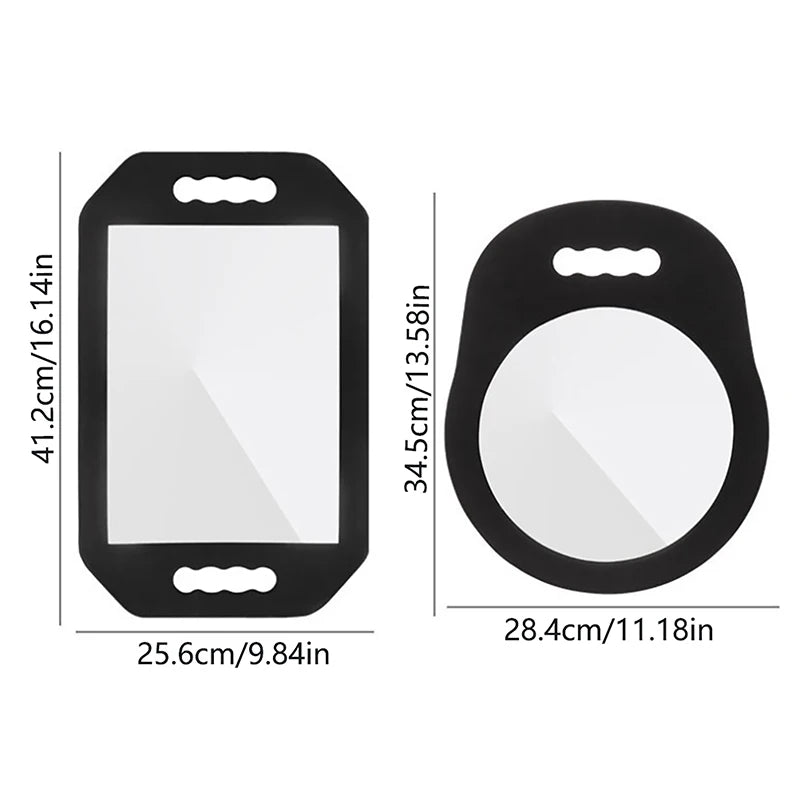 Salon Hairdresser Mirror with Foam Frame Dual Handle for Home & Professional Use