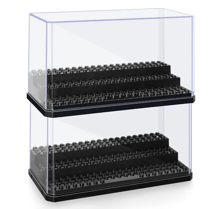 Acrylic Minifigure Display Case - Stackable Dustproof Building Block Storage