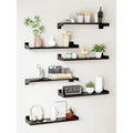 Set of 6 Rustic Wall Floating Shelves for Bathroom Kitchen Living Room