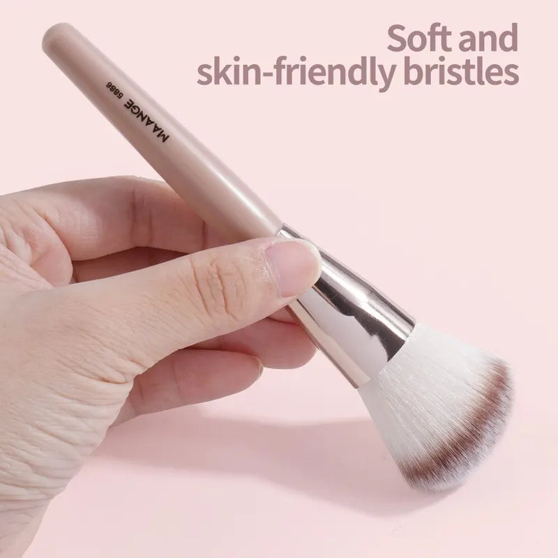 9-Piece Makeup Brush Set for Foundation, Eyeshadow, Highlighter & Blending - Soft Bristles