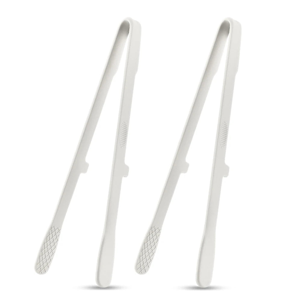 2-Pack Silicone Food Tongs for Kitchen Grilling and Salad Preparation