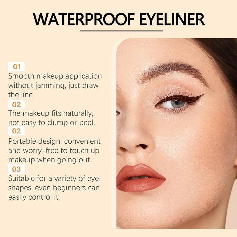 Waterproof Eyeliner Pencil - Smudge-proof, Long-lasting, Creamy Gel Formula, 1 Piece