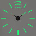 Large Modern Wall Clock - DIY Frameless Acrylic Mirror Decor for Living Room