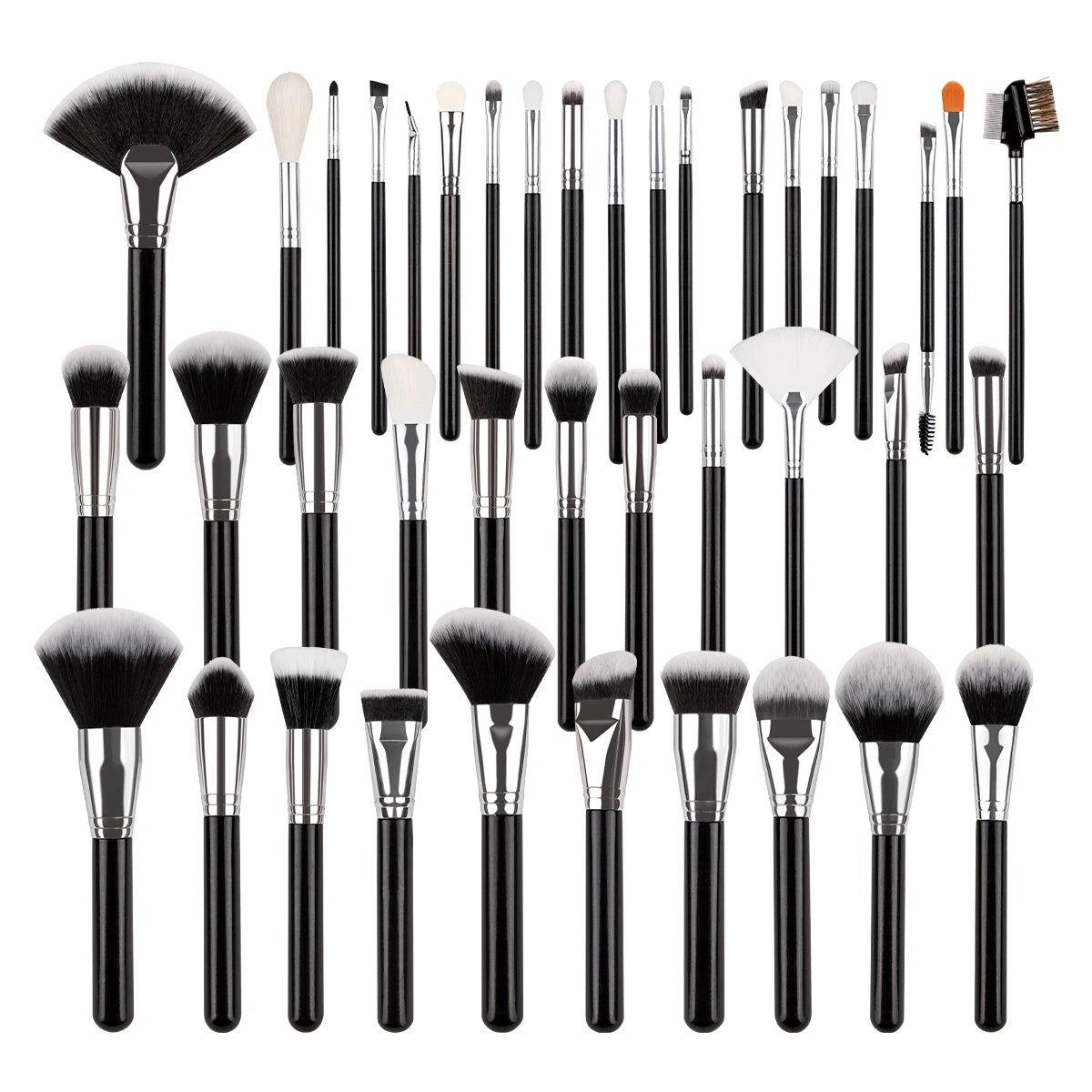 40-Piece Makeup Brush Set with Synthetic Bristles - Professional Quality