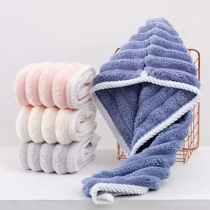 Absorbent Dry Hair Cap for Women, Quick Dry Towel for Hair Wiping