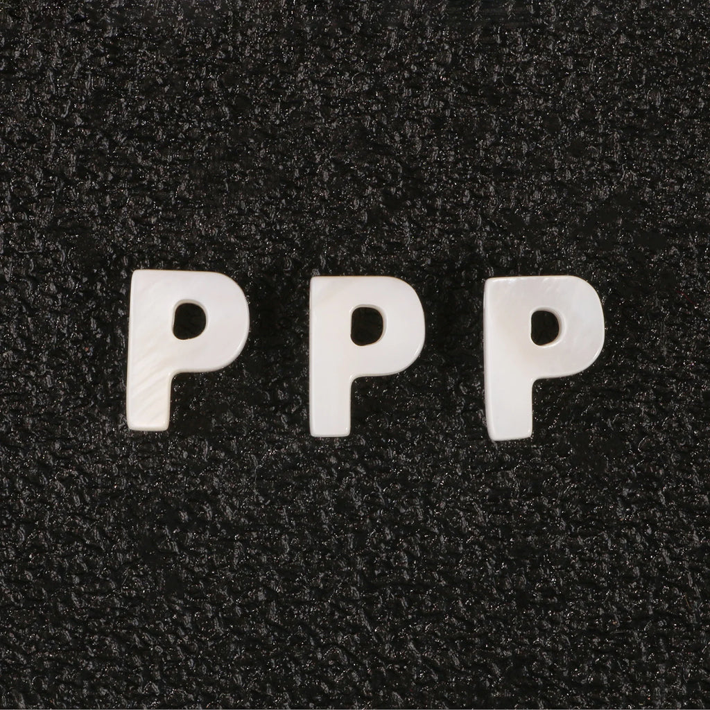 Natural Mother of Pearl Shell Beads Alphabet Charms for Jewelry Making - DIY Beads & Pendants