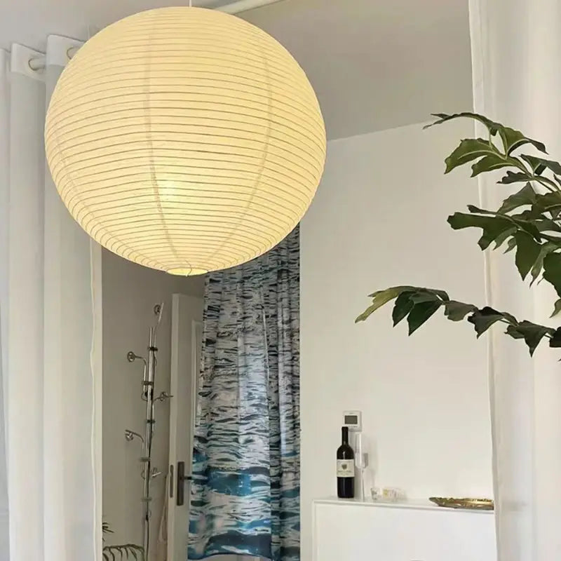 Modern Hanging Paper Lampshade Pendant Light Cover for Living Room & Bar