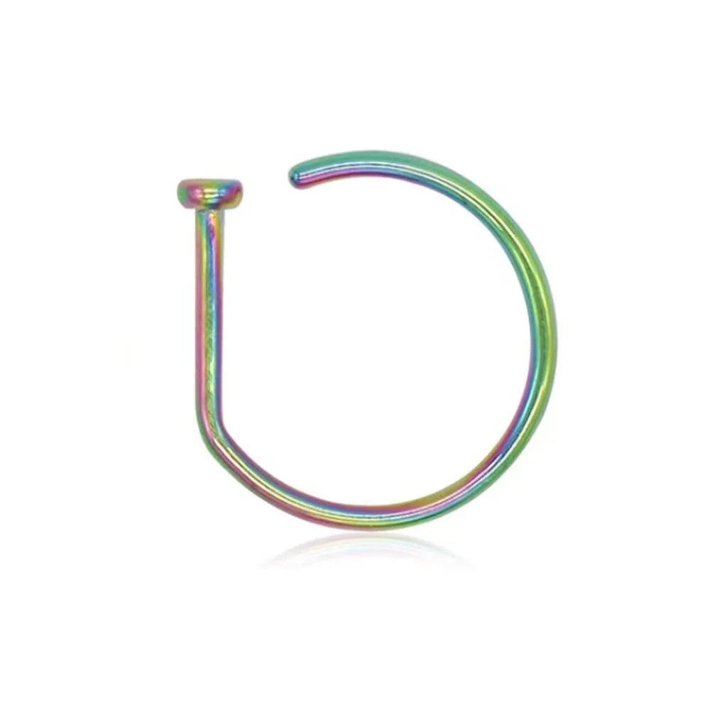 Unisex Fake Nose Ring Earrings Non Piercing Clip Body Jewelry Stainless Steel
