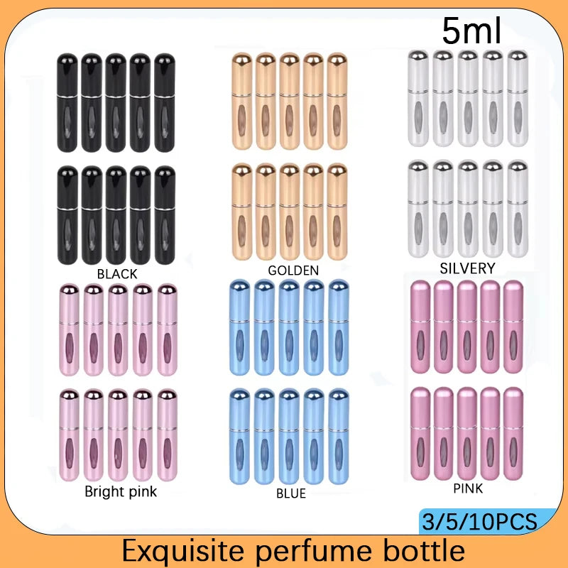 5ml Portable Refillable Spray Bottle - Travel Perfume Atomizer & Sample Container