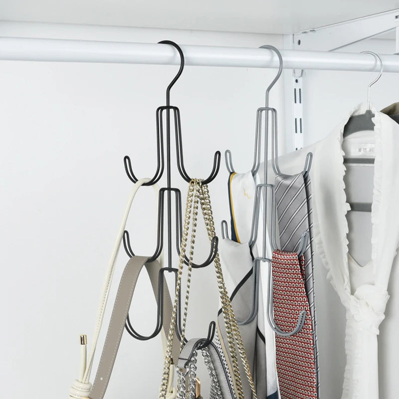 Multi-Functional Rotatable Hanger Hooks for Hats Bags Belts Closet Storage