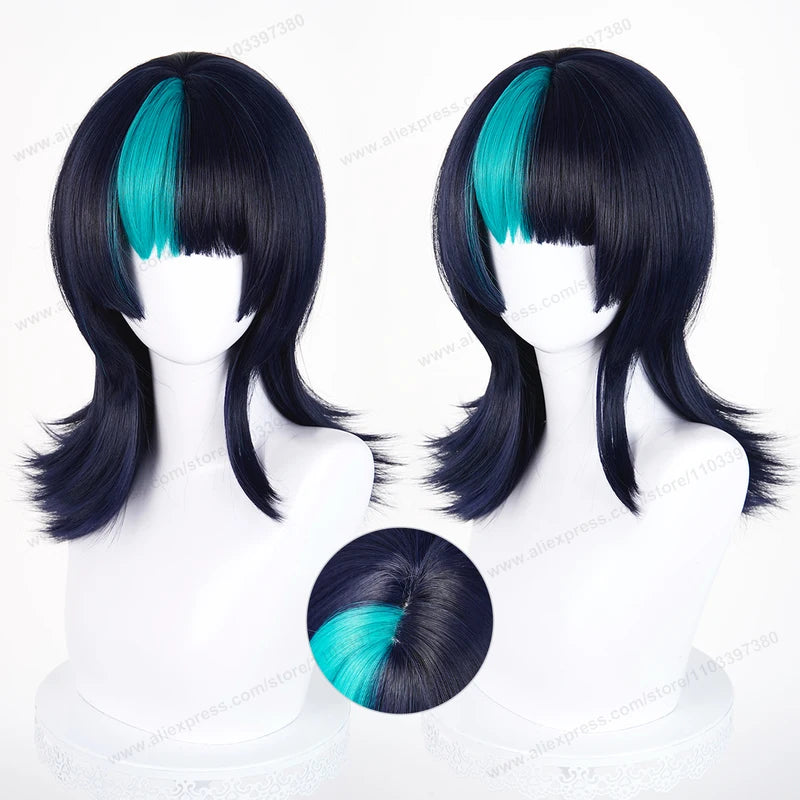 Cosplay Wigs Short 45cm Synthetic Heat-Resistant Hair for Women & Anime Costumes